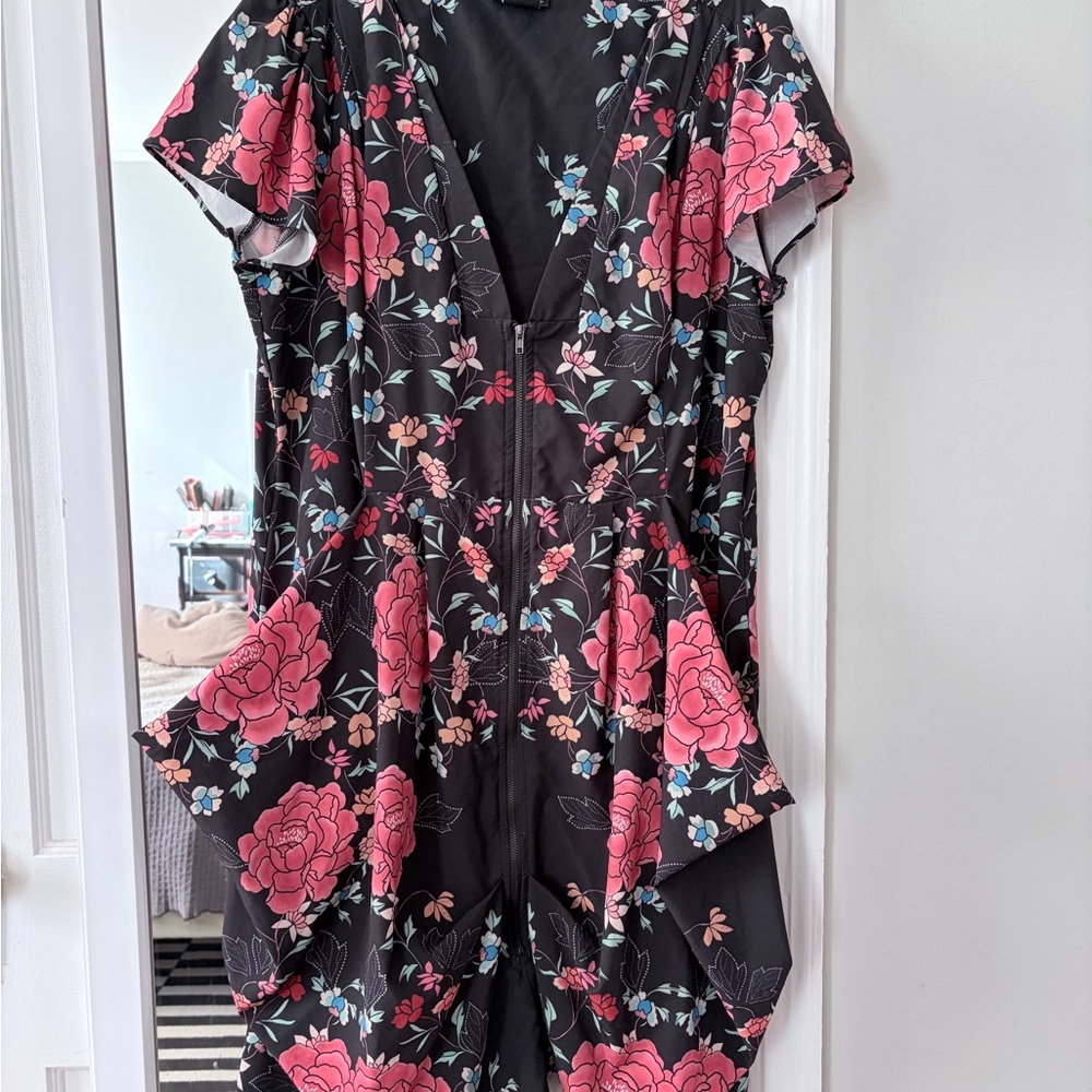 City Chic Black Floral Dress